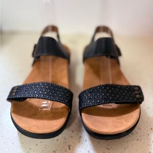 Halsa Elegant Black Sandals for Women Sz 6.5